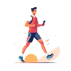 person like sport flat vector illustration isolated