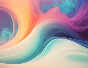 Abstract Colorful Flowing Shapes Background