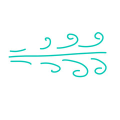 Doodle wind moving line