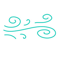 Doodle wind moving line