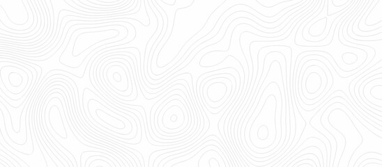 Obraz premium Abstract topography wavy line map background. vector illustration. topography map on land vector terrain Illustration. Black on white contours vector topography stylized height of the lines. 
