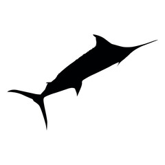 Marlin Fish Sihouette pose jump