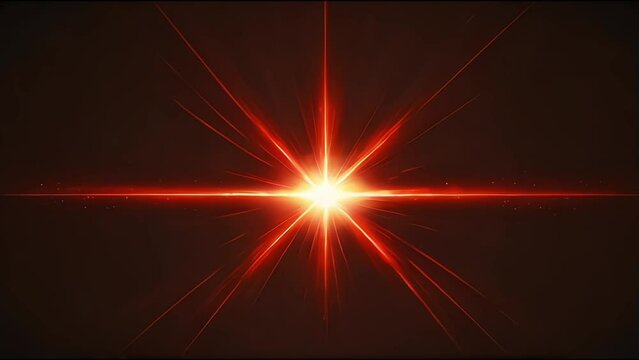 Red and orange lens flare effect flash lights