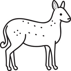 Domestic animals coloring pages. Domestic animals outline vector