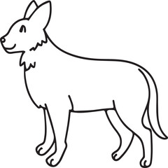 Domestic animals coloring pages. Domestic animals outline vector