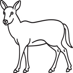 Domestic animals coloring pages. Domestic animals outline vector