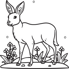 Domestic animals coloring pages. Domestic animals outline vector