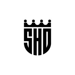 SHD letter logo design with white background in illustrator, cube logo, vector logo, modern alphabet font overlap style. calligraphy designs for logo, Poster, Invitation, etc.