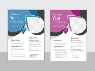 Poster cover book design template with space for photo background, Use for annual report, proposal, portfolio, brochure, flyer, leaflet, catalog, magazine, booklet.