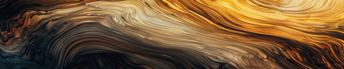 A wooden surface showcases a deep-colored grain, presented in a panoramic view with motion blur.