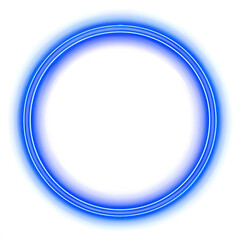 Neon ring on transparent background