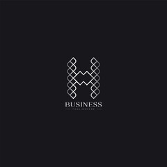 Letter H real estate business monogram logo design template