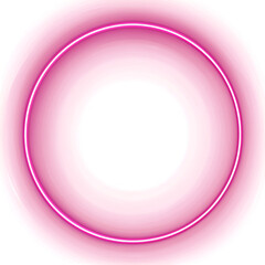 Neon ring on transparent background
