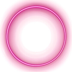 Obraz premium Neon ring on transparent background