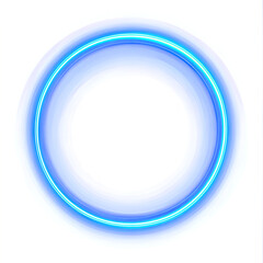 Neon ring on transparent background