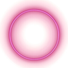Obraz premium Neon ring on transparent background