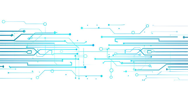 Abstract electronic circuits and pathways with futuristic Incorporate of blue and lines to intricate connections.