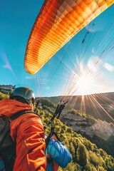 Paragliding. The beauty of flight, witnessing nature's wonders from above.