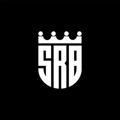 SRB letter logo design with black background in illustrator, cube logo, vector logo, modern alphabet font overlap style. calligraphy designs for logo, Poster, Invitation, etc.