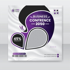 Digital marketing corporate social media post design and web banner template