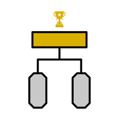 Semi-final tournament match chart vector