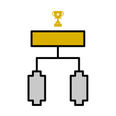 Semi-final tournament match chart vector