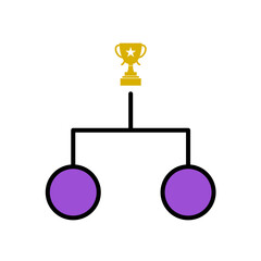 Semi-final tournament match chart vector