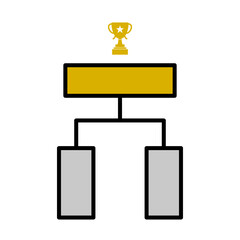 Semi-final tournament match chart vector