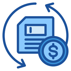 Savings Plan Blue Icon
