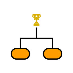 Obraz premium Semi-final tournament match chart vector