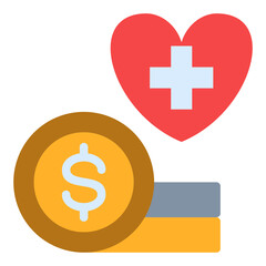 Obraz premium Financial Health Flat Icon