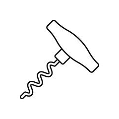 Thin Line Corkscrew vector icon