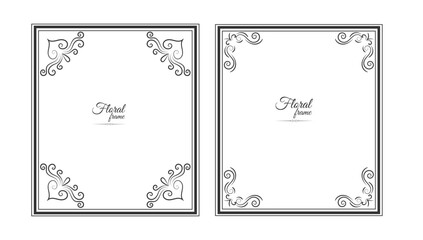 Vector luxury decorative golden vintage frames and borders. retro ornamental frame art and illustration.
