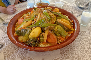 Delicious Friday couscous with different vegetables