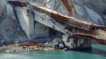 The collapse of the bridge leads to human casualties