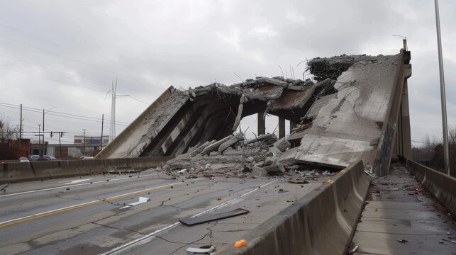 The collapse of the bridge leads to human casualties