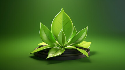 Fototapeta premium Greenery Icon 3d