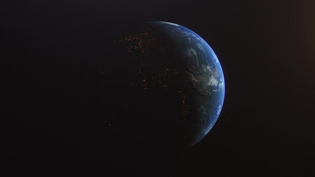 Planet Earth Slow Orbit Zoom Asia Region