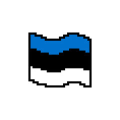 Pixel Art Estonia Flag