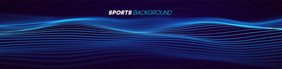 Dynamic blue lines abstract sports background vector. - 765701136