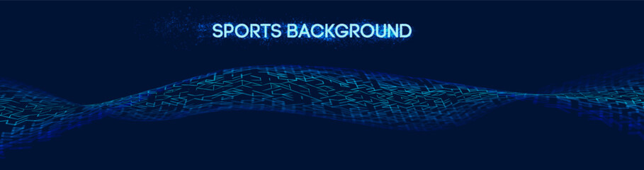Dynamic blue lines abstract sports background vector. - 765701530