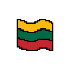 Pixel Art Lituania Flag