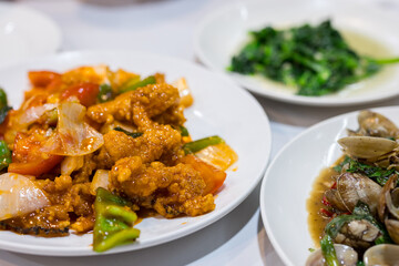 Taiwanese local food store with sweet and sour fish fillet