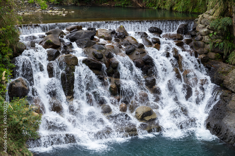 Canvas Prints waterfall in xiao wulai skywalk in taoyuan tourism of taiwan