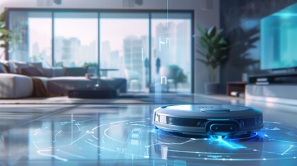 Modern automatic robot vacuum cleaner