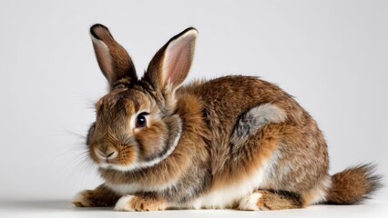 Obraz premium cute rabbit on white background