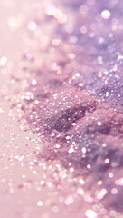 A close-up picture of pink glitter dust
