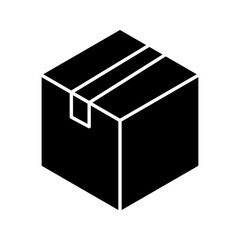 Box icon or logo in modern line style. High quality black outline pictogram for web site design and mobile apps. Vector illustration on a white background.