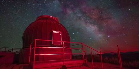 High-Altitude Observatory Night - obrazy, fototapety, plakaty