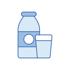 Blue Line Milk vector icon